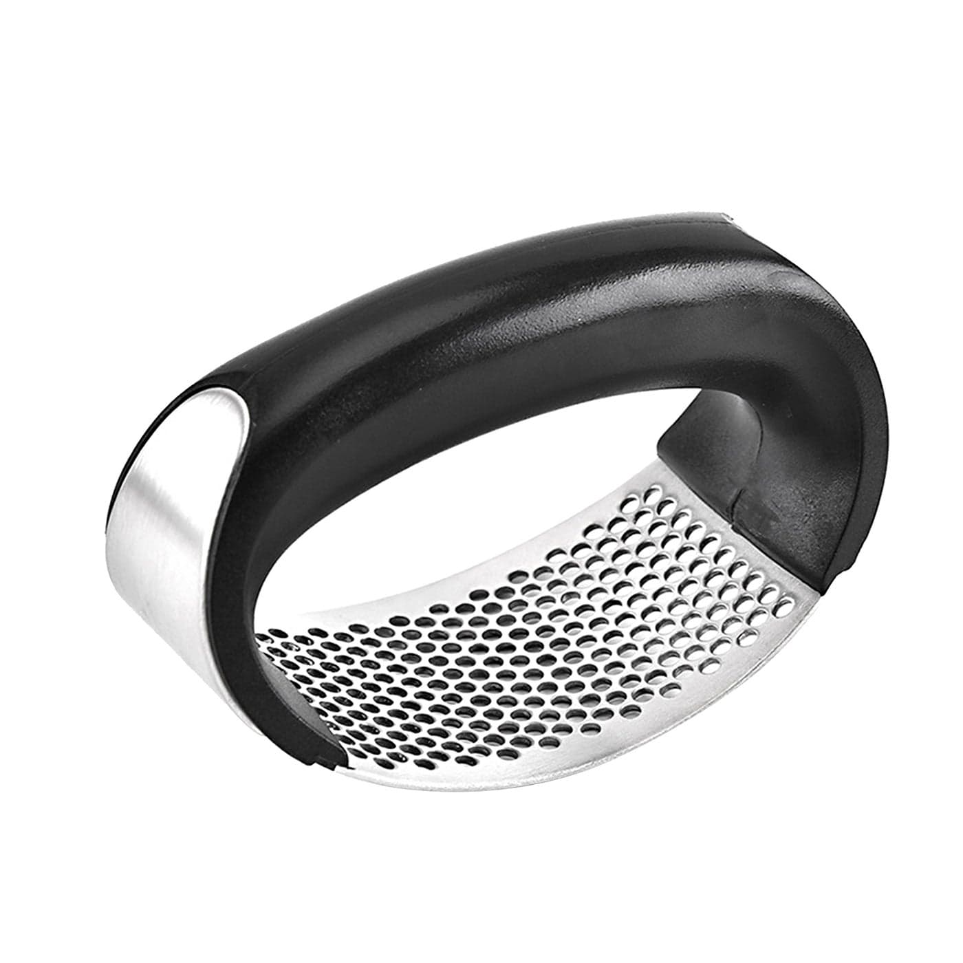 Stainless Steel Garlic Press Rocker Mincer Black/Silver 11.5 x 5.5 x 7.5cm