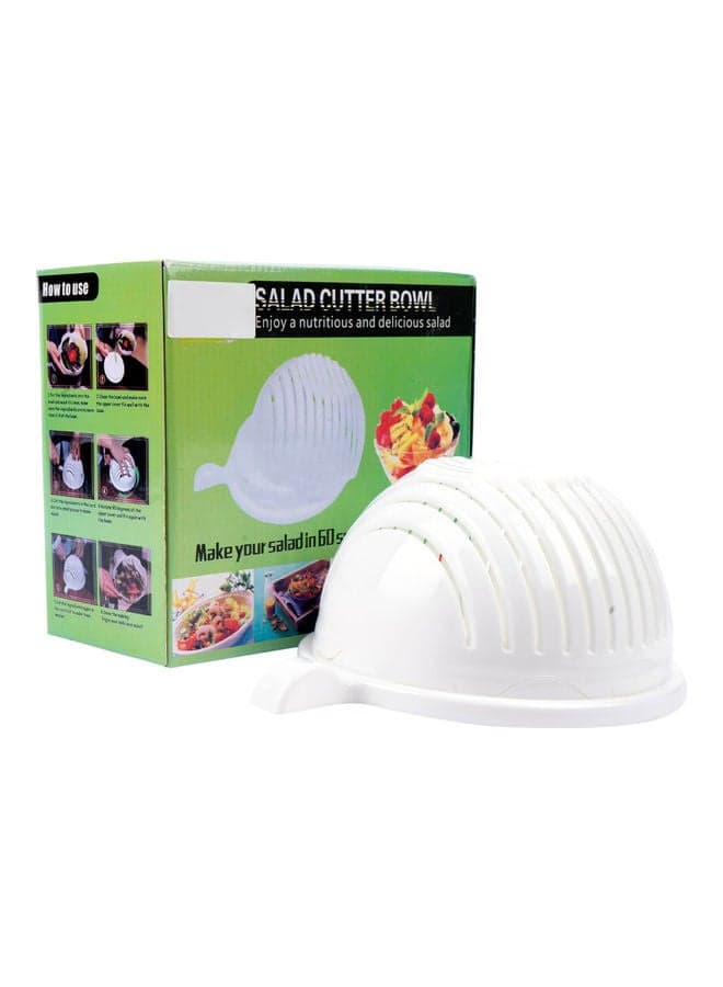 Best Quality Salad Cutter Bowl - 1 Piece White 23cm