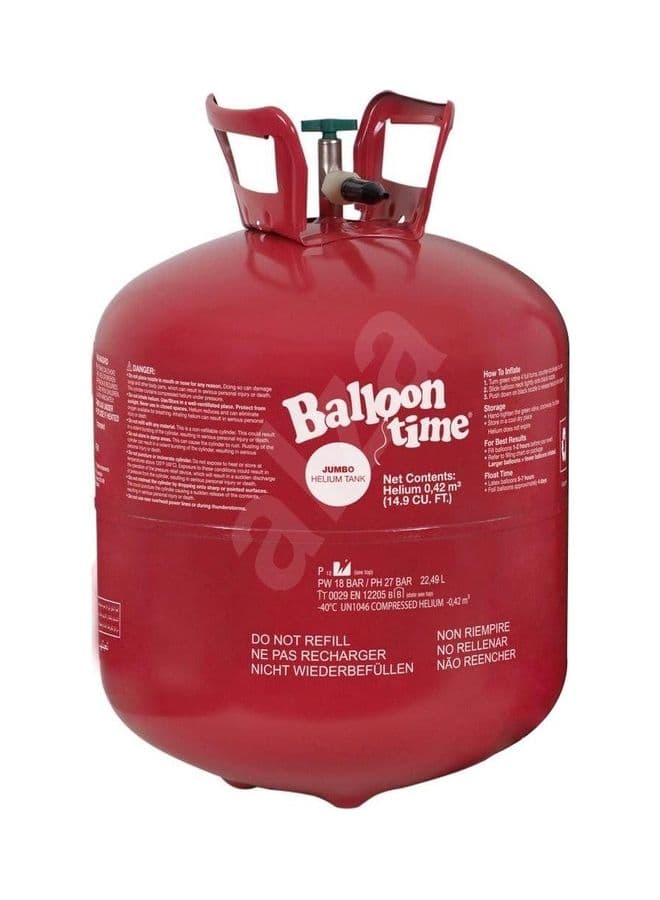 Portable Sturdy Durable Rich Authentic Detailing Unique Designed Balloon Jumbo Helium Tank Kit 30.4x45.7x30.4cm