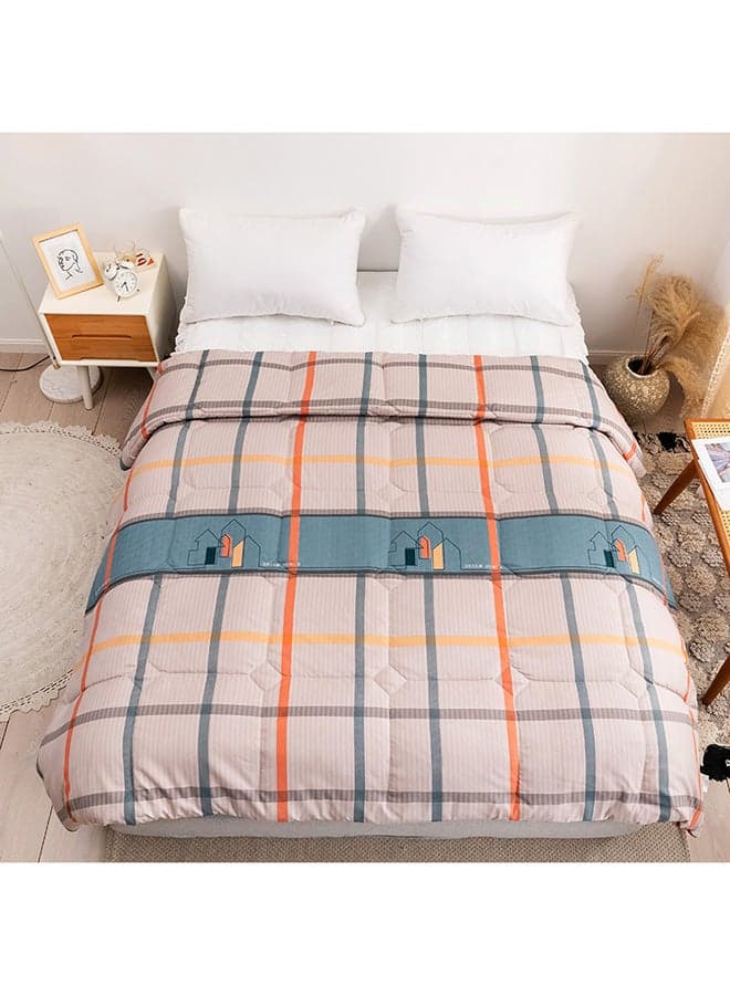 Smalt Blue King Size Comforter Microfiber Multicolour