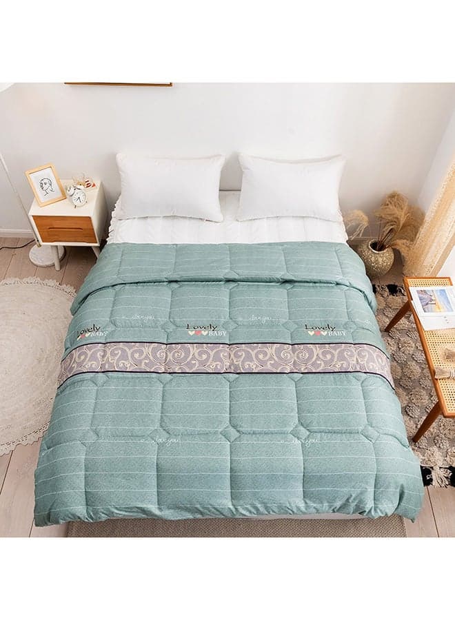 Green Spring King Size Comforter Microfiber Multicolour