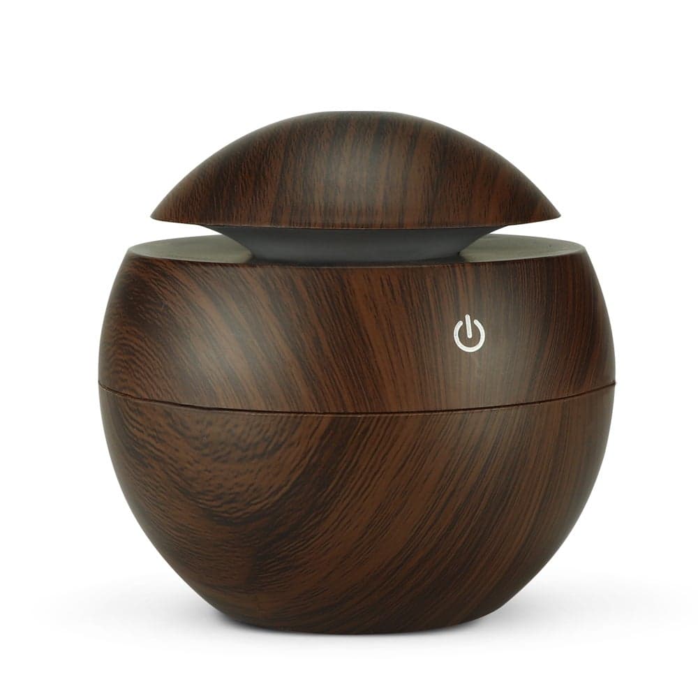 130ml USB Aromatherapy Essential Oil Diffuser 200ml Dark Brown