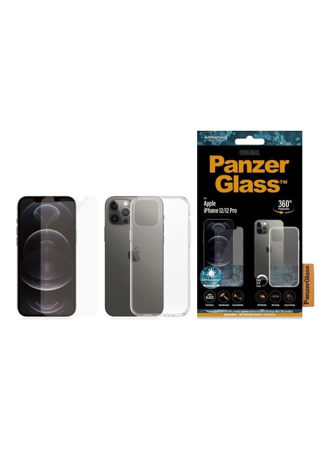 Protective Case Cover For iPhone 12 / 12 Pro ClearCase With Screen Protector Clear