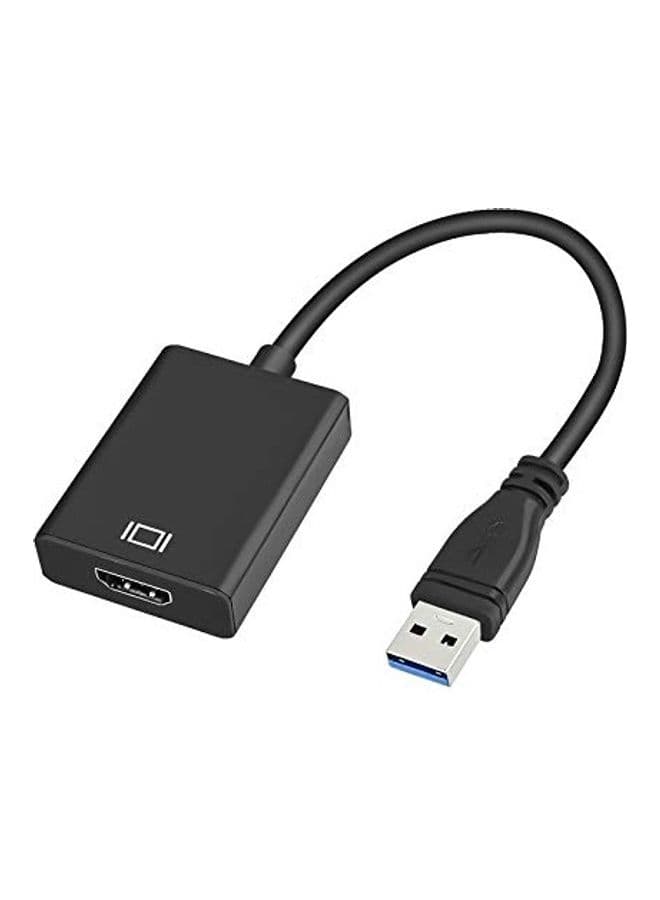 USB 3.0 to HDMI Adapter with HD 1080P, Video Audio Graphics Converter Black