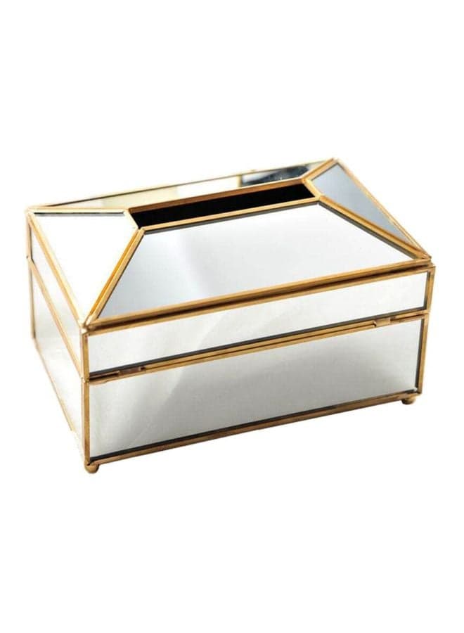 Creative Designed Elegant Tissue Paper Holder Box Silver/Gold 23x12x12cm