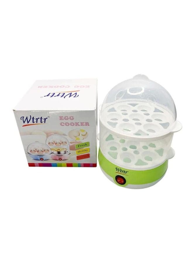 2-Tier Multi-Functional Electric Egg Cooker 350W 350.0 W WTR0065 White/Green/Clear