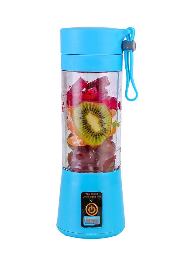 380ml USB Electric Charging Juice Cup Portable Multifunctional Home Fruit Blender Juicer Blue 26.0x9.0x9.0cm