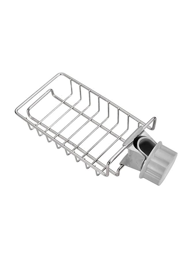 Dishwashing Sponge Holder Rack Silver 7.09 x 3.74 x 4.13inch
