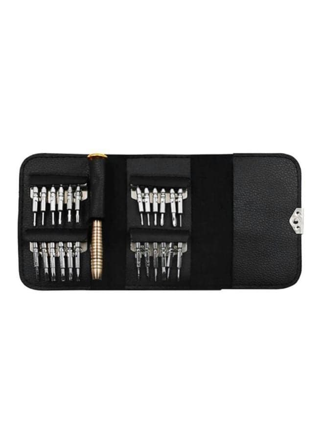 25-Piece Torx Precision Screwdriver Repair Tool Set Silver/Black