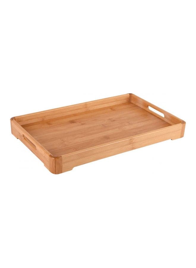 Rectangular Wooden Serving Tray Beige 32cm