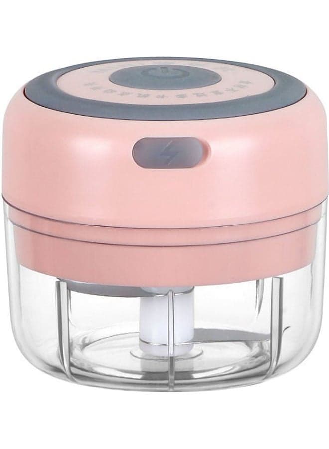 Cordless USB Rechargeable Electric Mini Grinder Pink/Clear 11.70 x 9.70 x 9.70cm