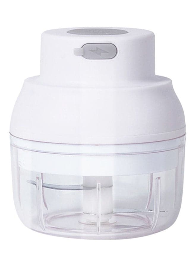 USB Charging Wireless Multi Function Mini Electric Grinder White/Clear 14.50 x 10 x 10cm