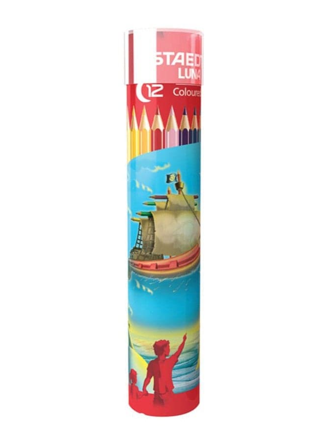 Cylinder Luna Color Pencil Set, Pack Of 12 Multicolour