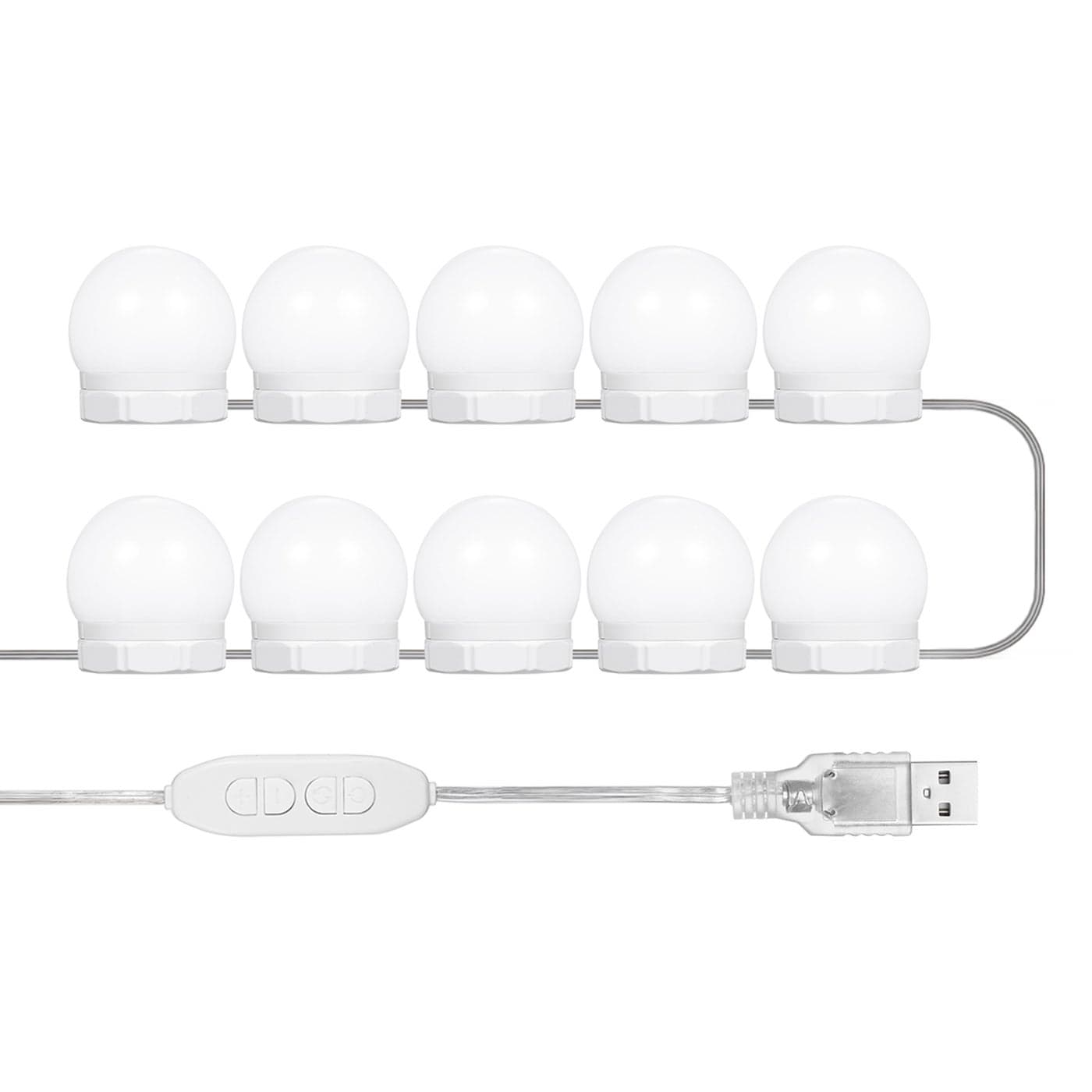 USB Mirror String Light For Makeup Dressing Table multicolour 20.50*6.00*14.20cm