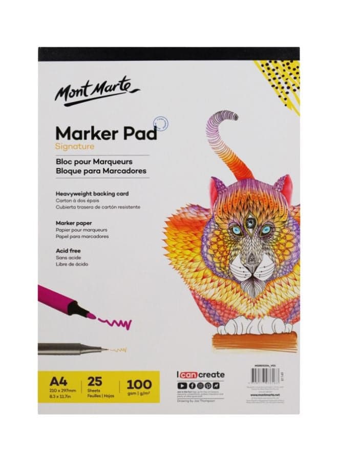 25-Sheet Marker Pad White