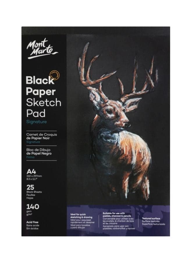 A4 Sketch Pad Black