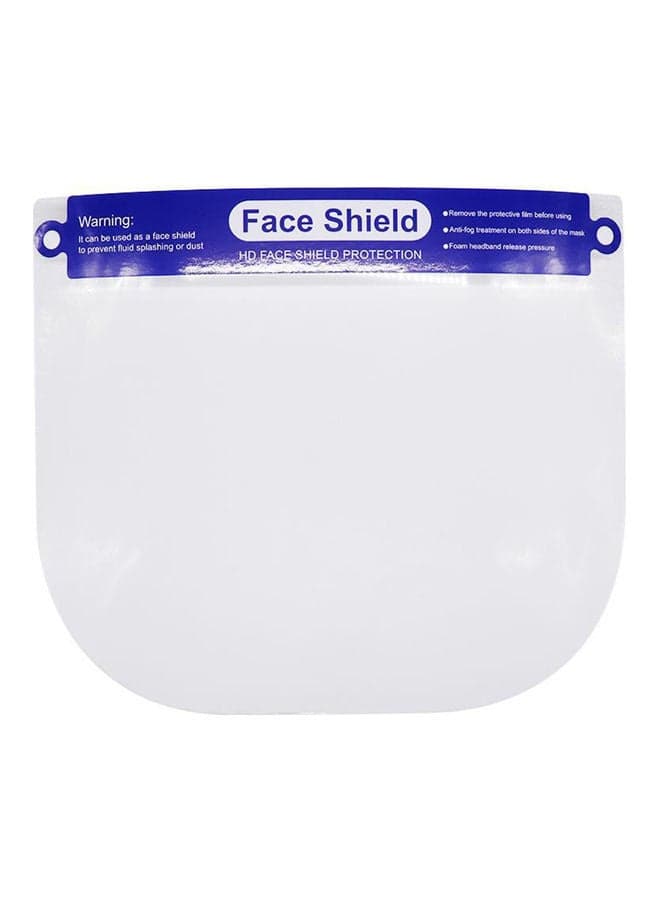 Face Shield Transparent Dustproof Fluid-Resistant