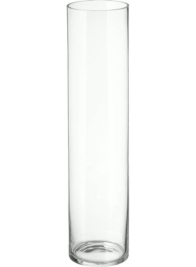 Glass Cylinder Vase Clear 5 x 30cm