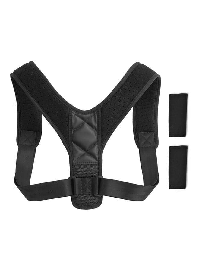 Posture Corrector with Shoulder Pads Men Women Adjustable Back Trainer Straps Back Brace Support 25x6x17cm
