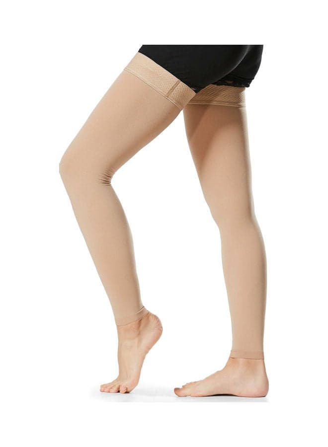 Thigh-High Compression Socks, Size L – Graduated Support Sleeves, 20-30mmHg 23x2x15cm