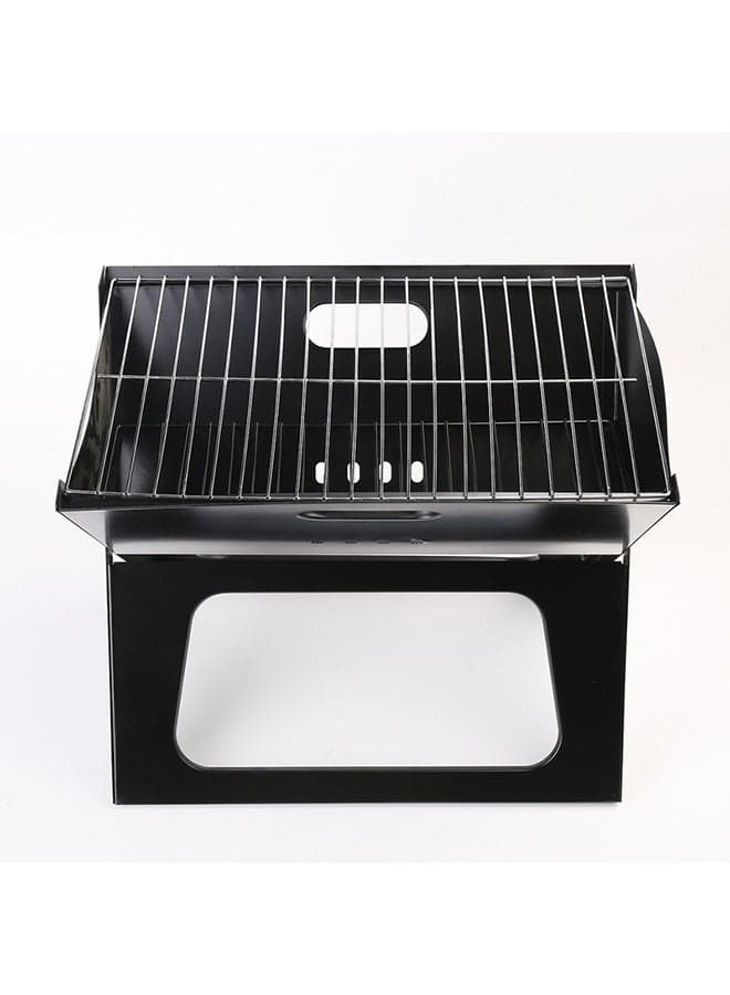 X-Type Portable And Foldable Charcoal Grill For Outdoor Barbecues Black