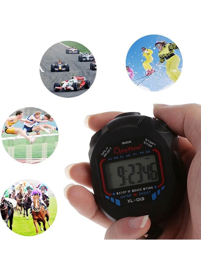 Digital Handheld LCD Chronograph Sports Stopwatch Timer Stop Watch with String 20 x 10 x 20cm