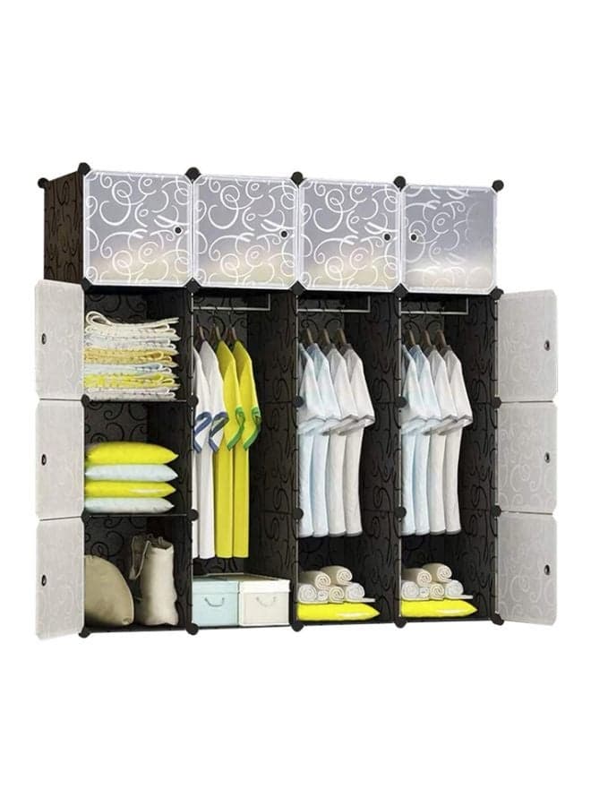 16-Modular Detachable Closet Black/White 147x47x147cm