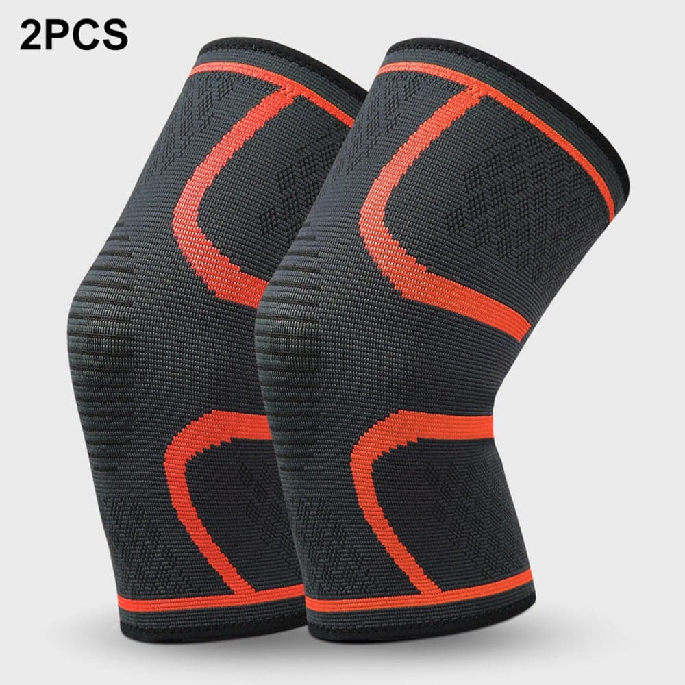 2-Piece Fabric Joint Pain-Relief Knee Pad Set 20 x 5cm