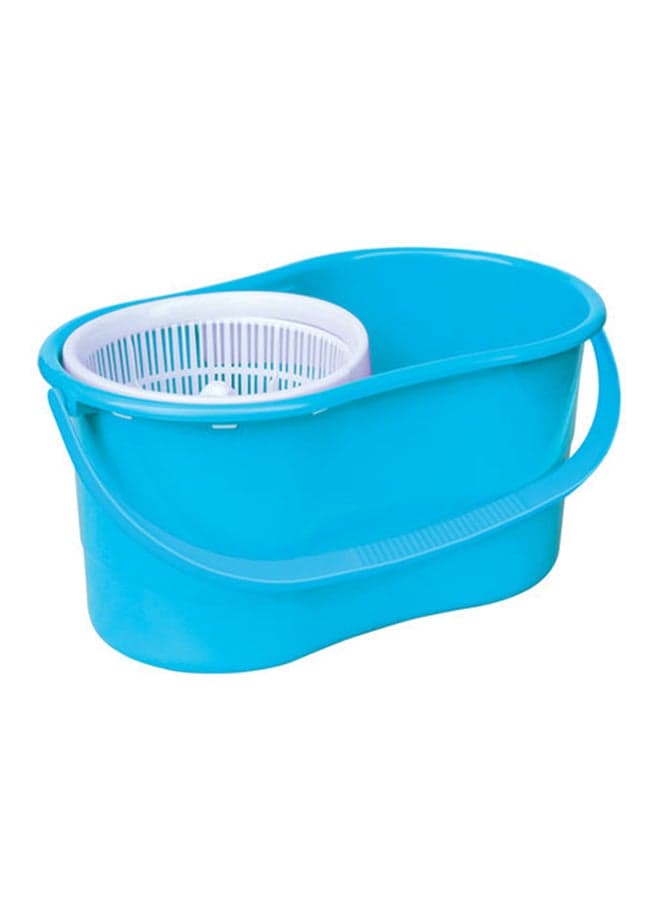 360 Degree Rotating Plastic Magic Mop With Bucket Set Blue