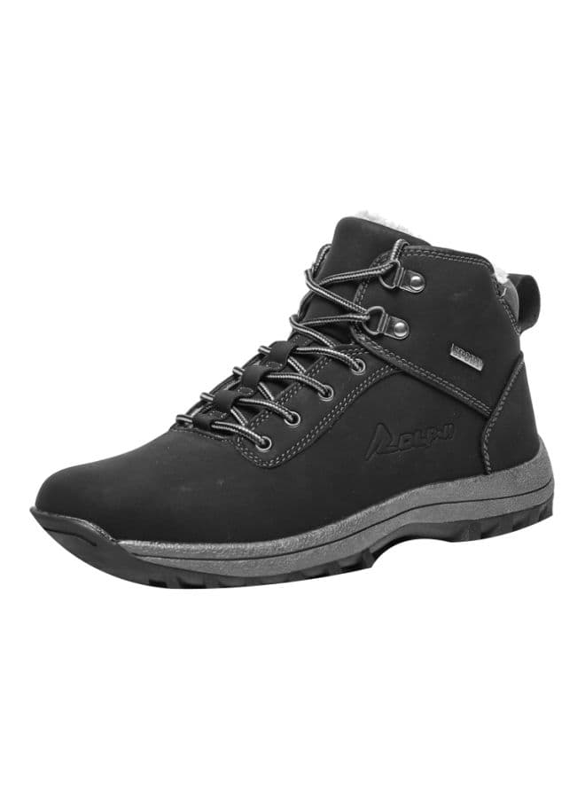 High Top Lace-Up Winter Sport Shoes Black