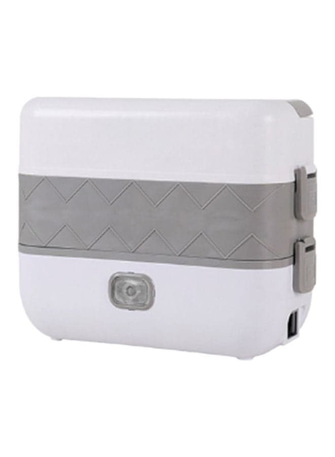 Electric Heating Stainless Steel Lunch Box White/Grey/Silver