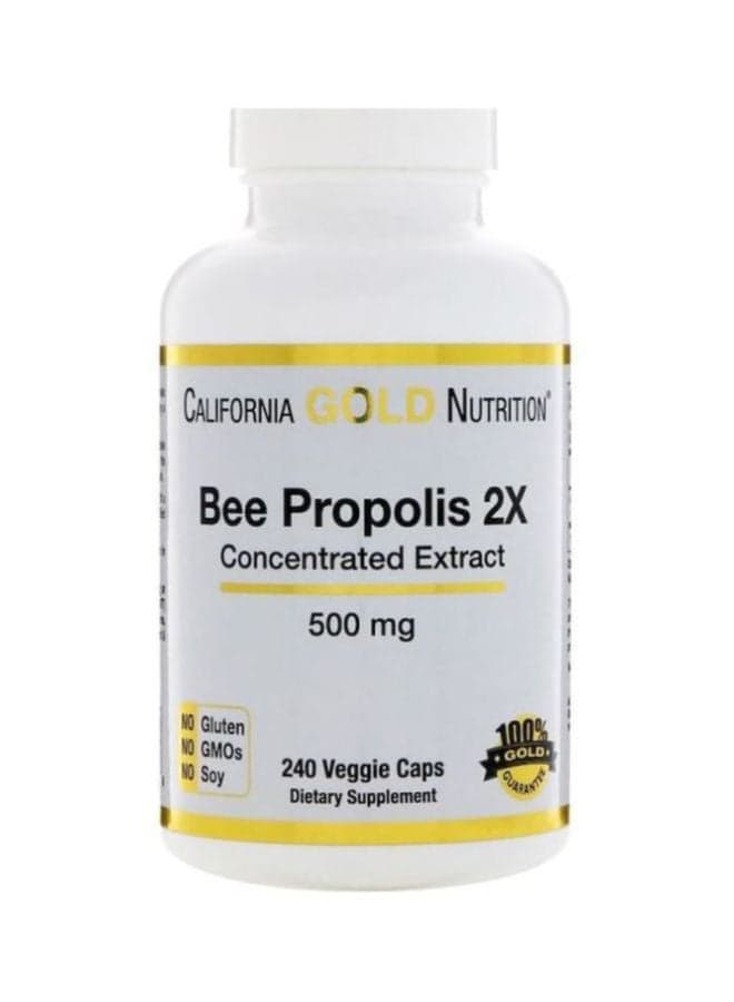 Bee Propolis 2X Dietary Supplement - 240 Veggie Capsules