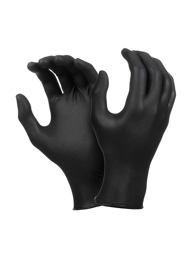 100-Piece Disposable Nitrile Gloves Set Black M Black M
