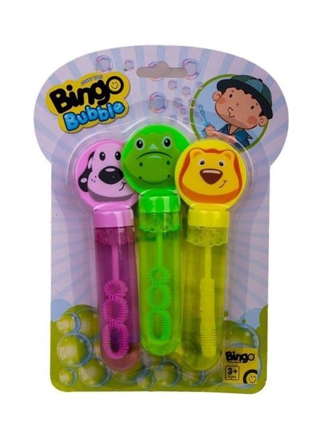 3-Piece Animal Shaped Bubble Sticks Set 14cm