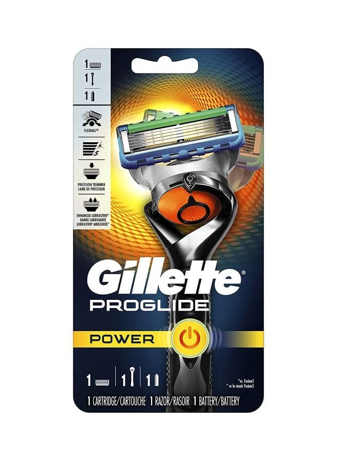Proglide Power Razor With Blade Refill Grey/Blue/Green