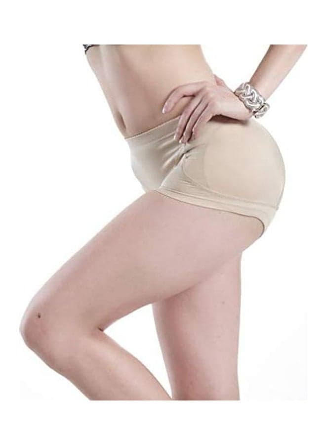 Removable Hip Pad Filling Booster Panties Beige