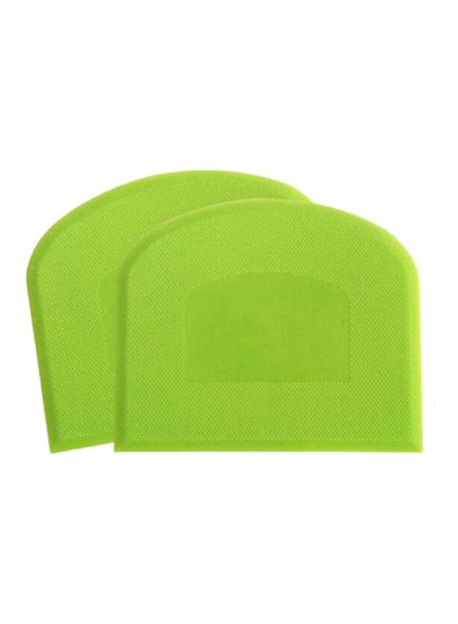 Soft Cake Cream Scraper Dough Cutter Tool Green 12x9.5x0.2cm