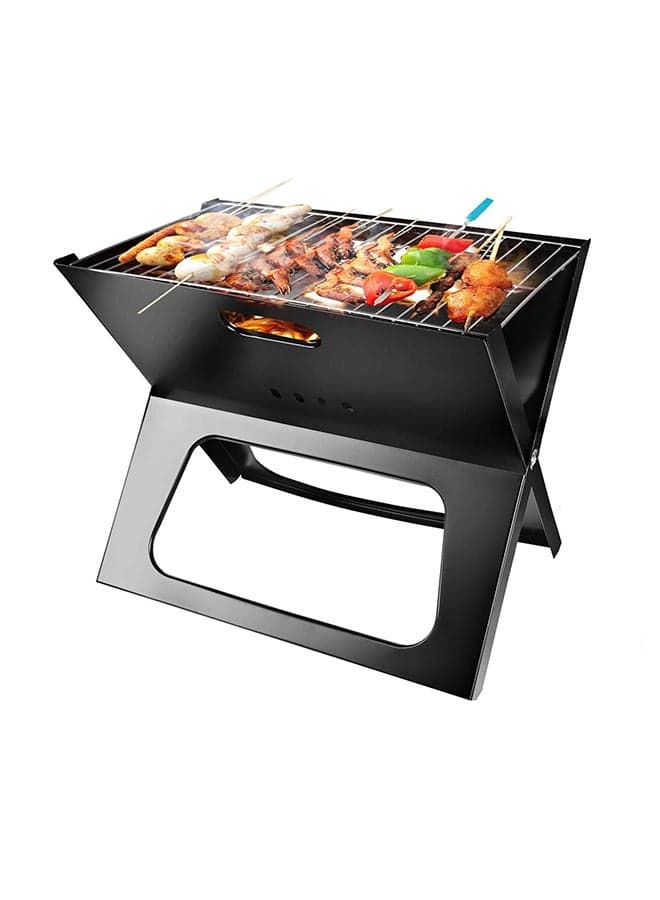 Portable BBQ Charcoal Grill Black 48x31x40cm