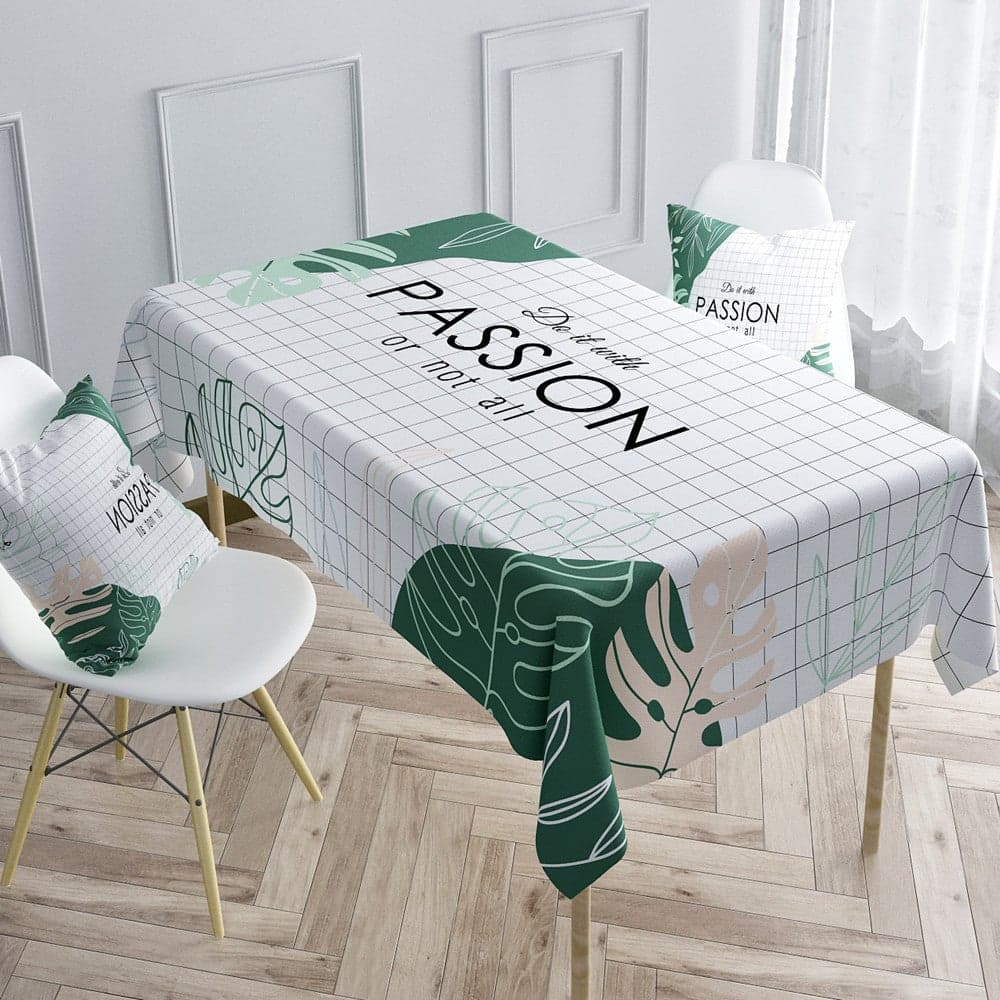 1-Piece Modern Home Printed Cotton And Linen Tablecloth Multicolour 40x70cm
