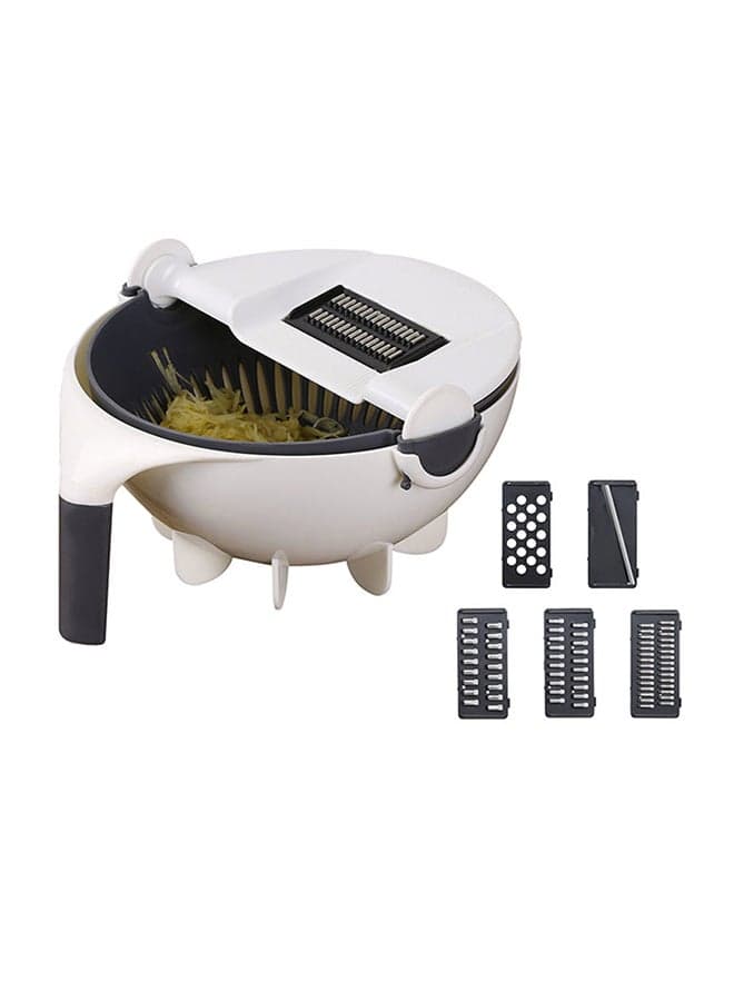 Multi-Functional Interchangeable Slicer With Drain Basket Multicolour 23.5x23.0x13.0cm