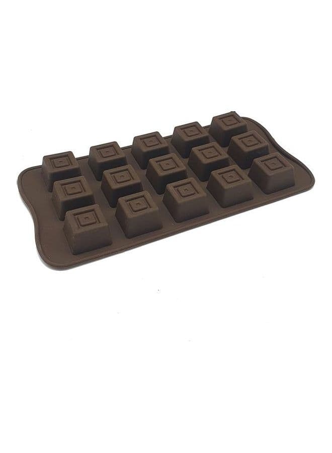 15-Cavity Silicone Mould Brown 21cm