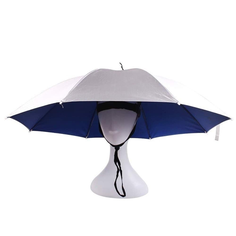 Portable Anti-Ultraviolet Light Rain Shade Head-Mounted Umbrella 40cm 40cm