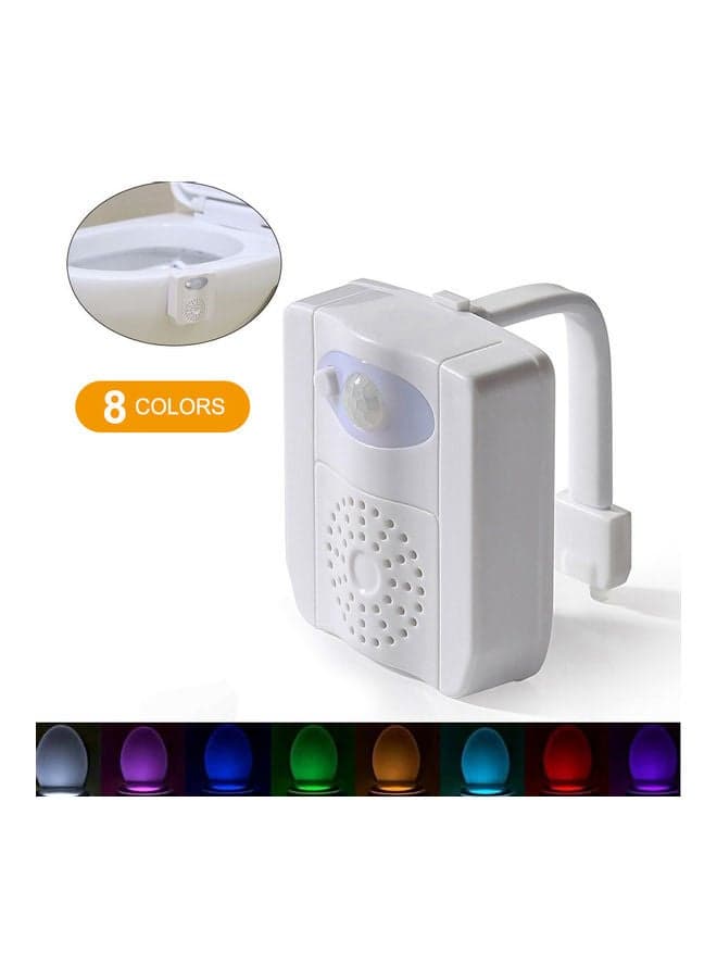 8LED toilet sensor light without battery Black 9.6*5*7cm