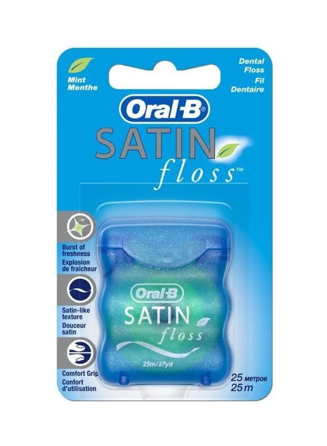 Satin Floss Smooth Mint Blue/Green 25meter