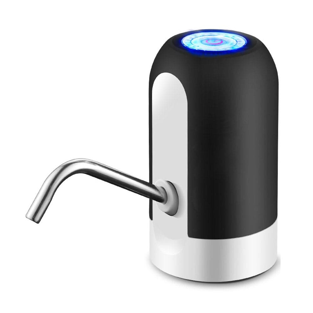 Portable Household Intelligent Automatic USB Charge Barrelled Water Pumping Unit Black 13.8cm