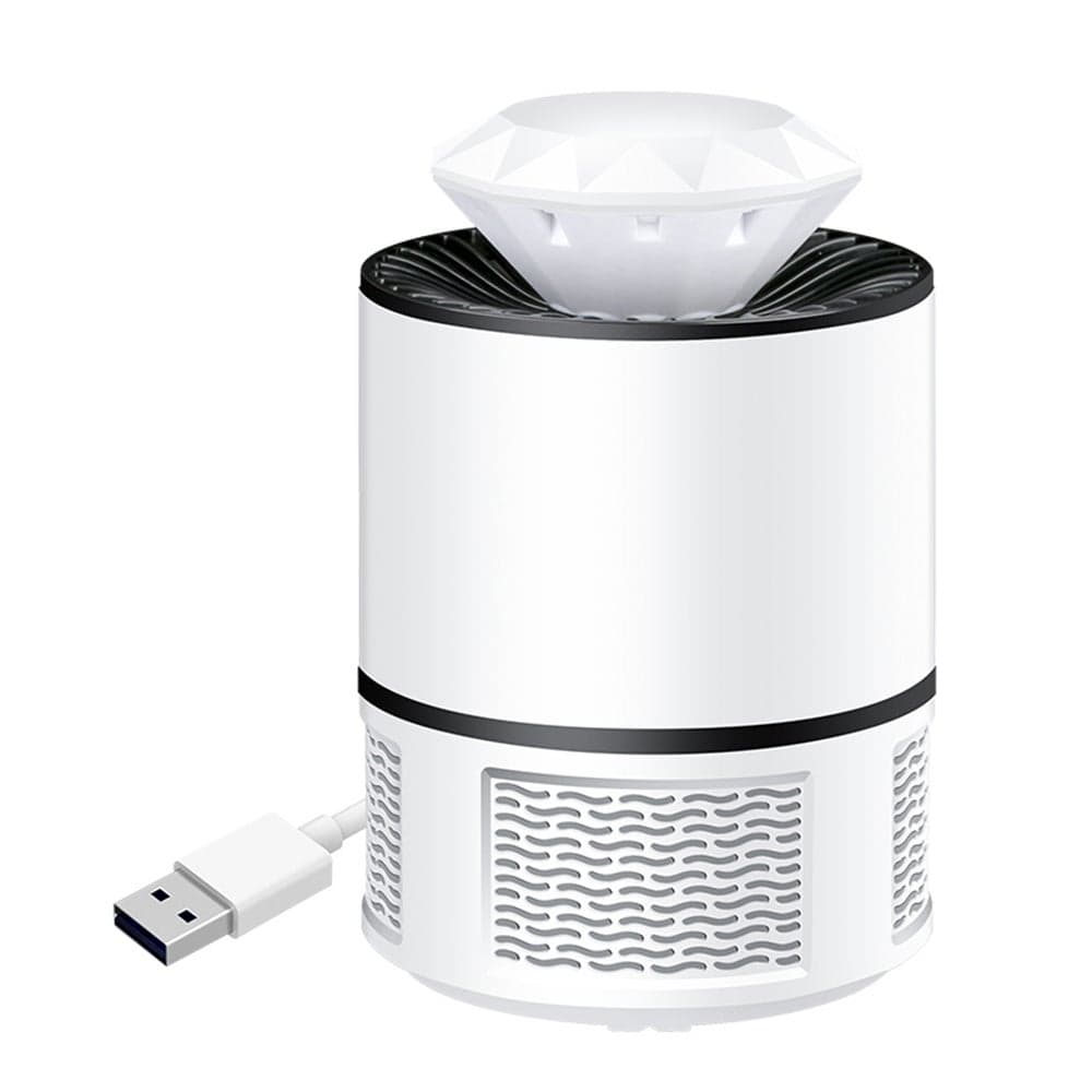 Diamond Mosquito LED Light Lamp USB Zapper Repeller White 19.5cm
