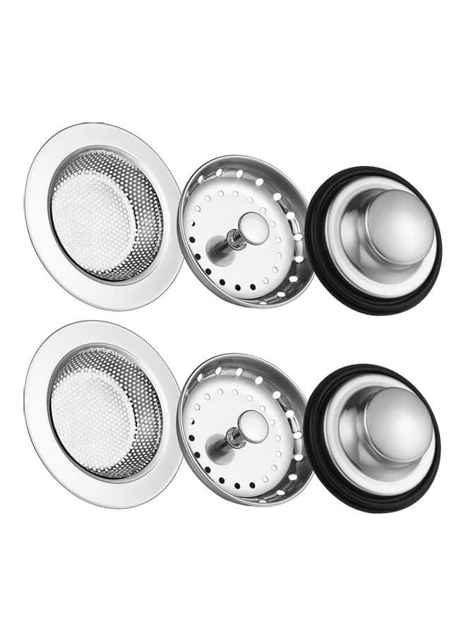 Kitchen Sink Plug Filter Water Draining Prevent Blockage Silver 9.20 x 2.70 x 7.50cm