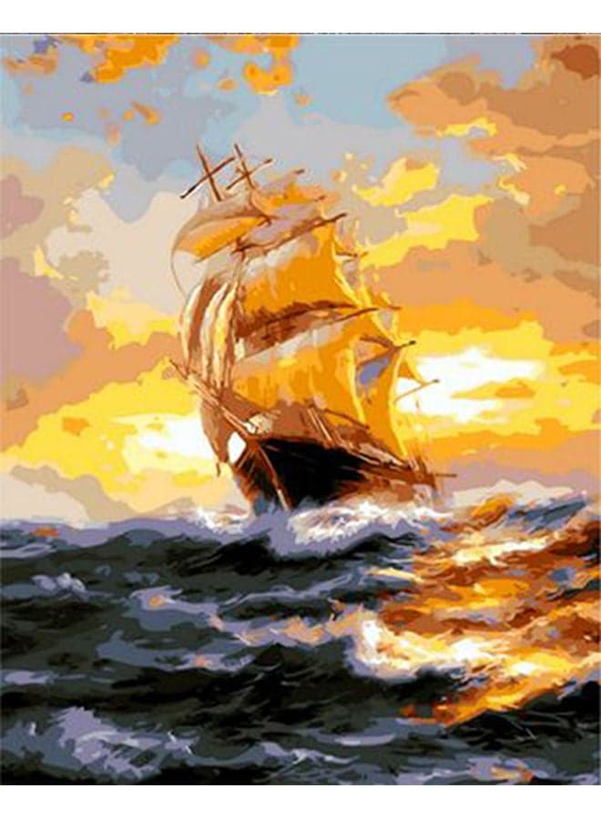 DIY Oil Painting on Canvas Paint by Number Kit Sunset Pattern multicolour 22.00 x 3.00 x 15.00cm
