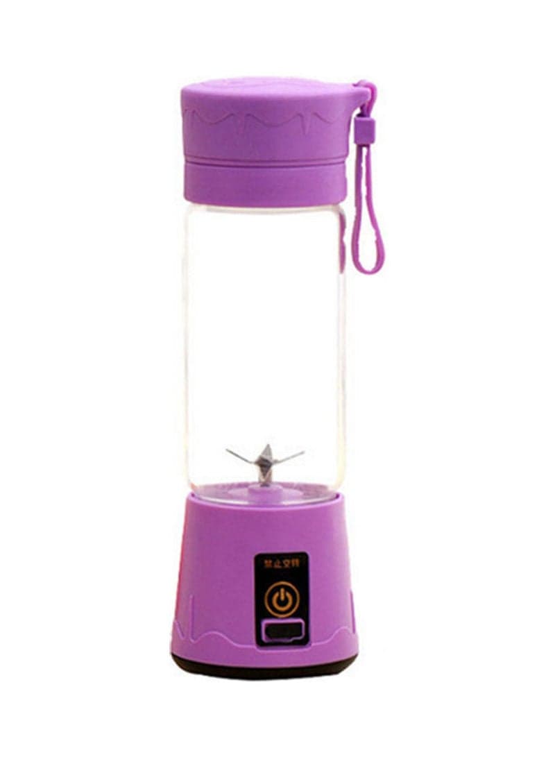 380ml Portable USB Handheld Rechargeable Juicer Cup Blender With 6-Blades 0 L H34209PU-KM Purple