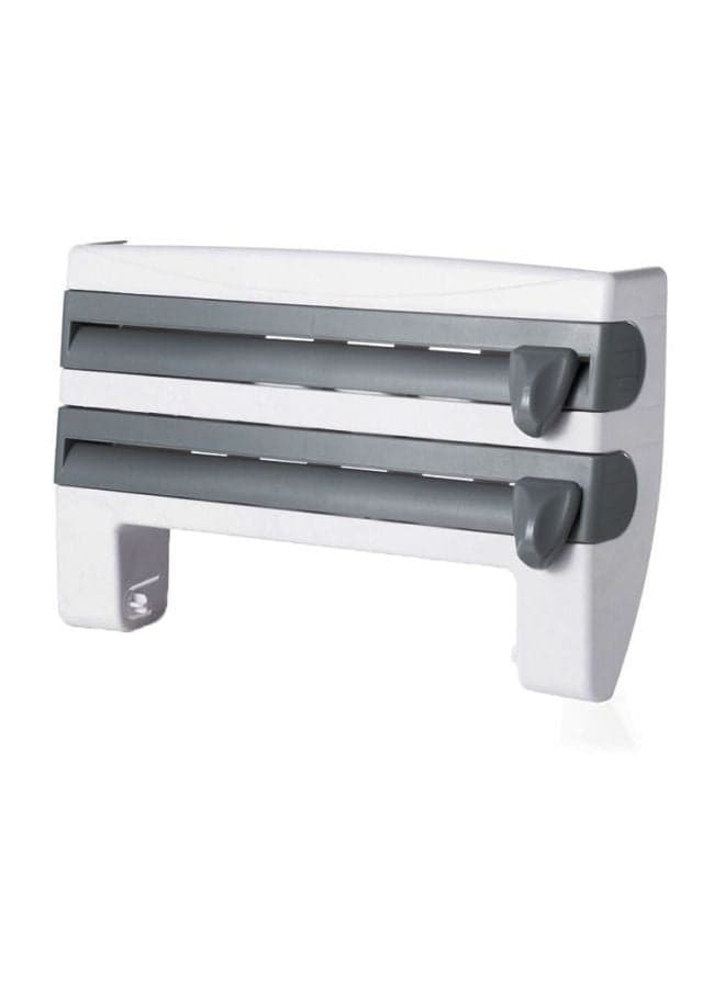 Classic Triple Paper Dispenser Holder Grey/White 39x34cm